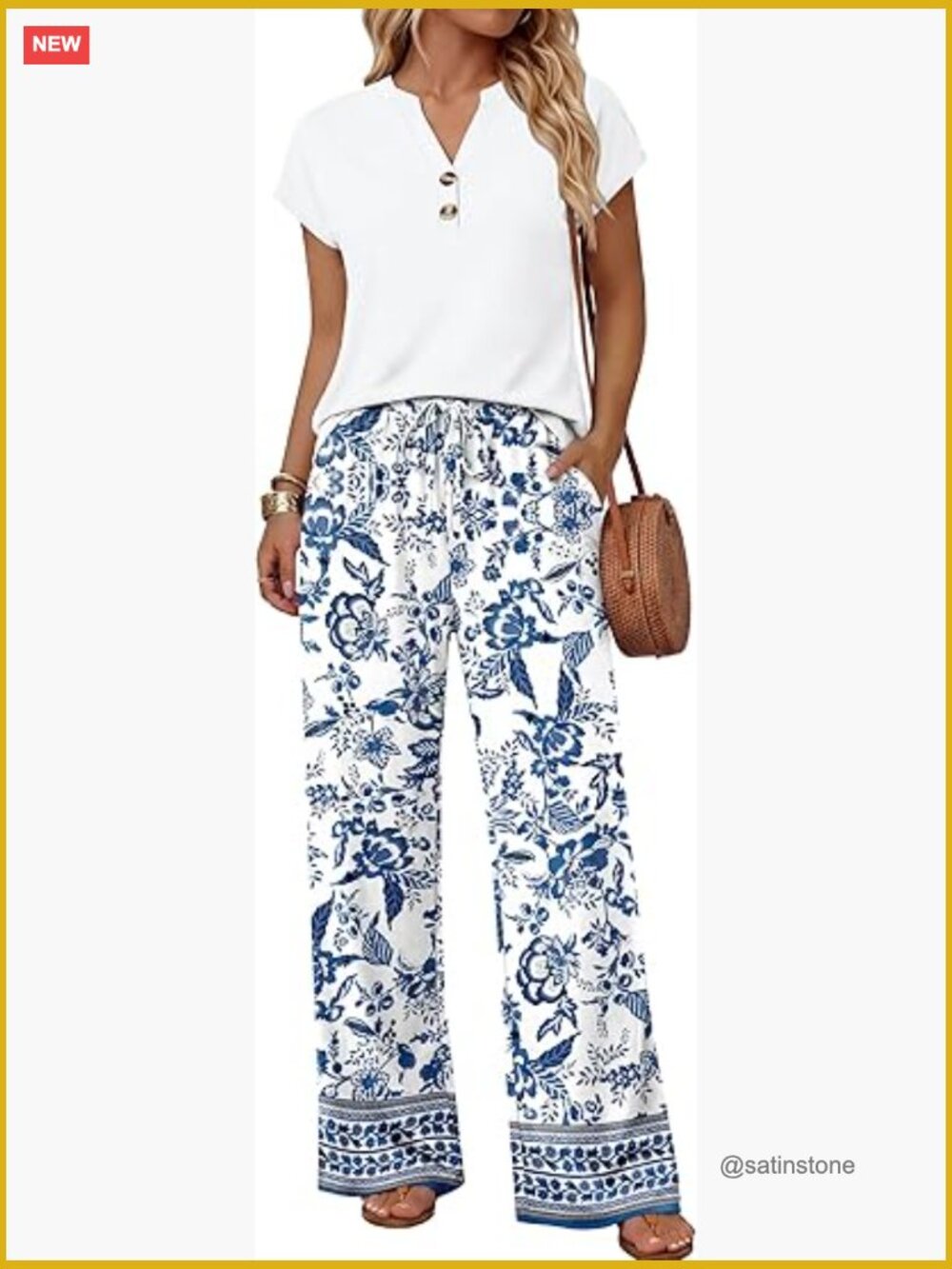 Two Piece Set for Women Summer Wide Leg Lounge Pant Sets Travel Airport Outfit